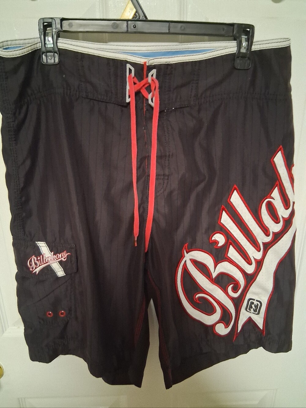 Vintage Billabong Black and Red Board Shorts Swim Trunks Men's Size 34